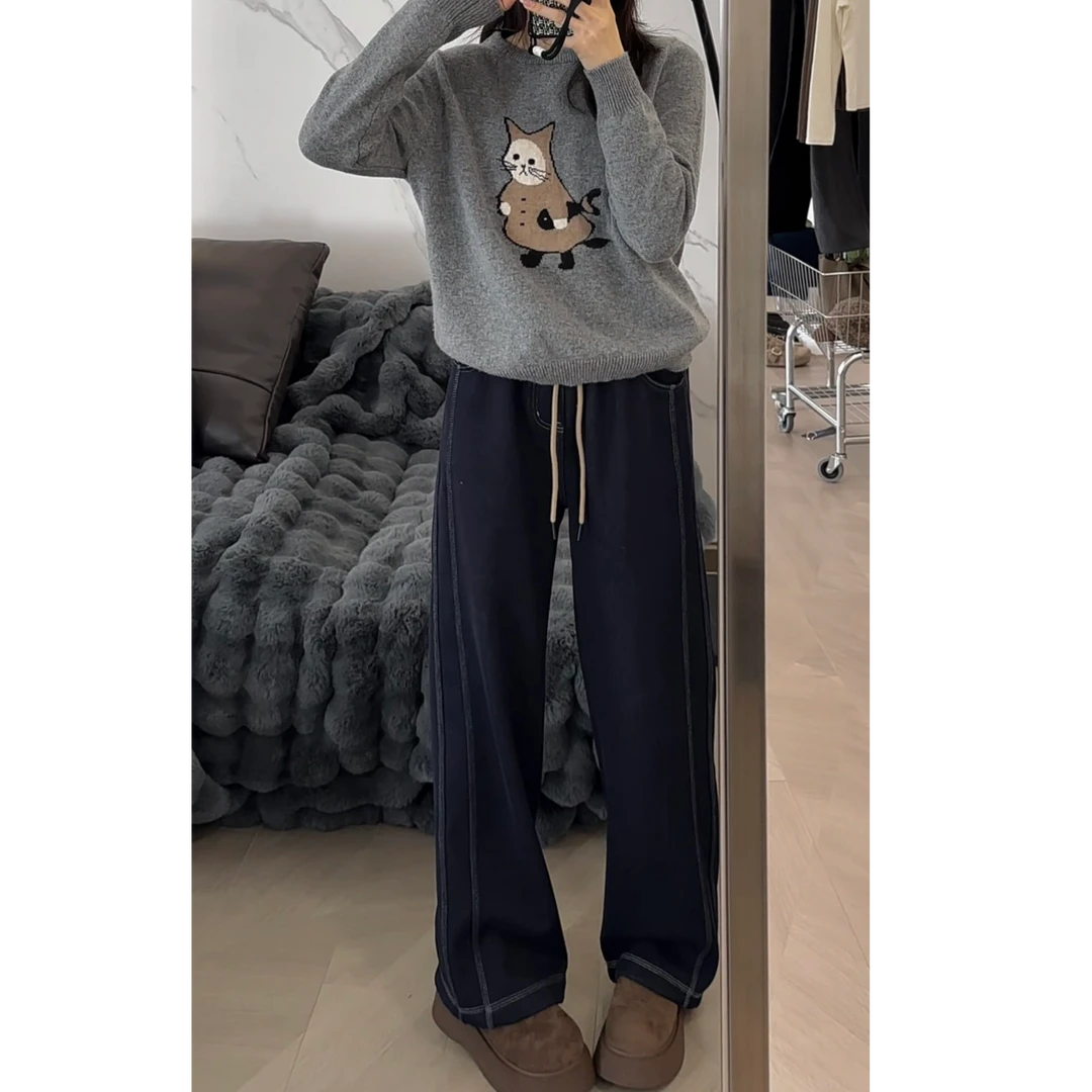 Y.M | 比例裤 治“梨”有方 万能百搭弹力舒服绒加绒休闲裤2576