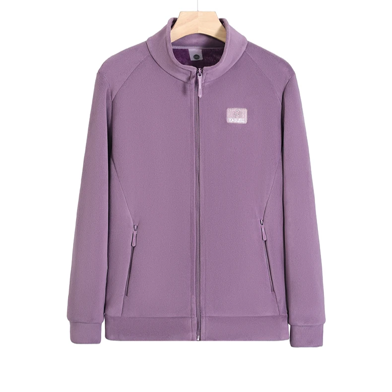 【港货严选】新款奥利绒保暖外套女士加绒加厚立领开衫运动卫衣