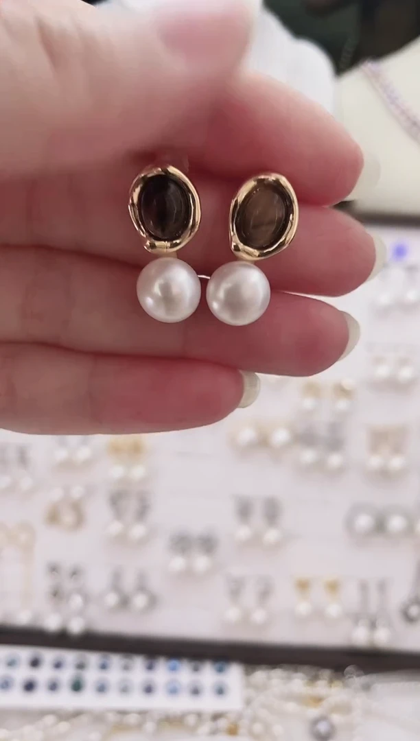 合金耳饰淡水珍珠33