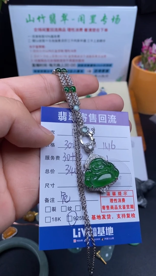 颈饰银S925镶嵌翡翠1****83000761