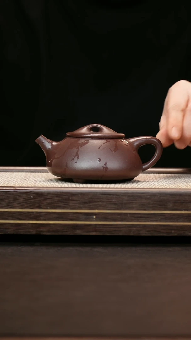 茶壶紫砂原矿深井紫泥 石瓢
