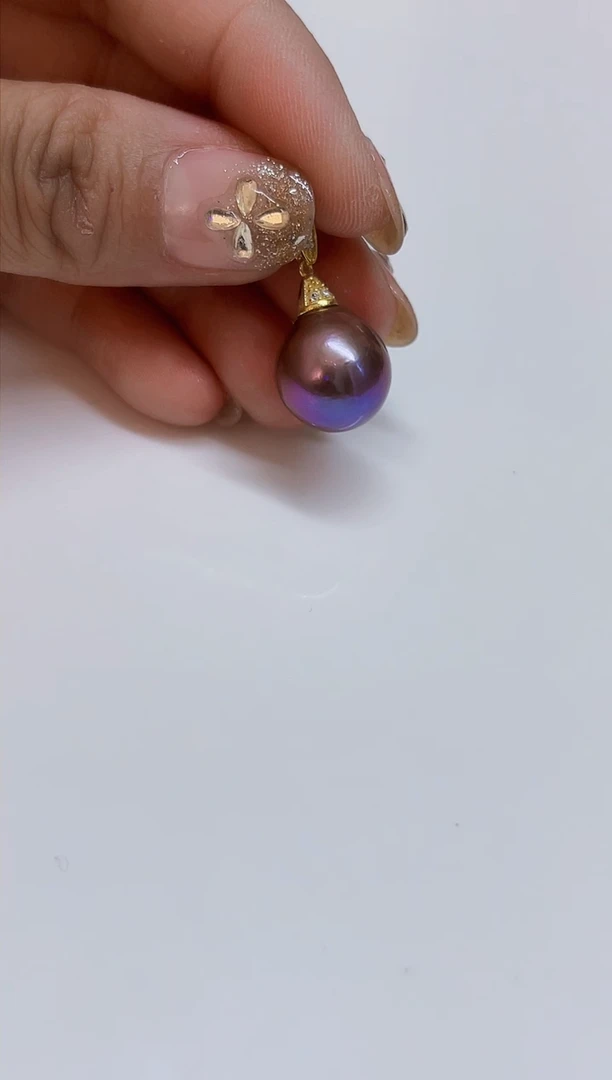 颈饰银S925镶嵌淡水珍珠13.5MM
