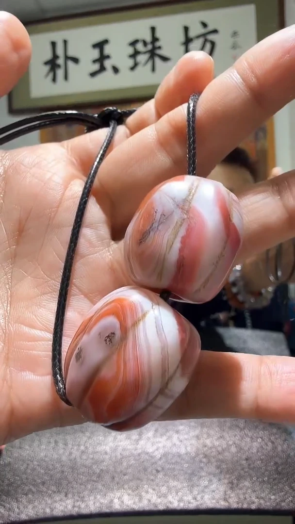 【闪购商品】南红玛瑙颈饰未镶嵌2颗瓜珠