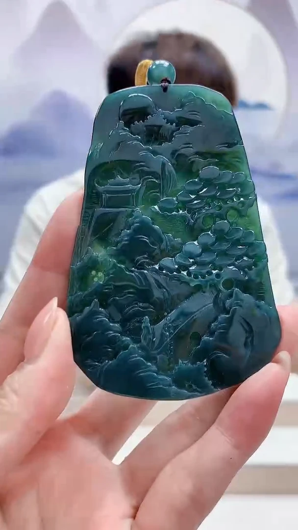 未镶嵌定制翡翠4868MM-毛货挂件53