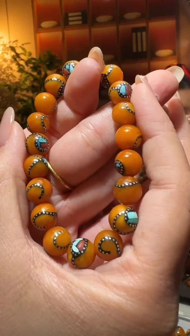 蜜蜡颈饰未镶嵌0236天然蜜蜡珠宝奇石全都保真