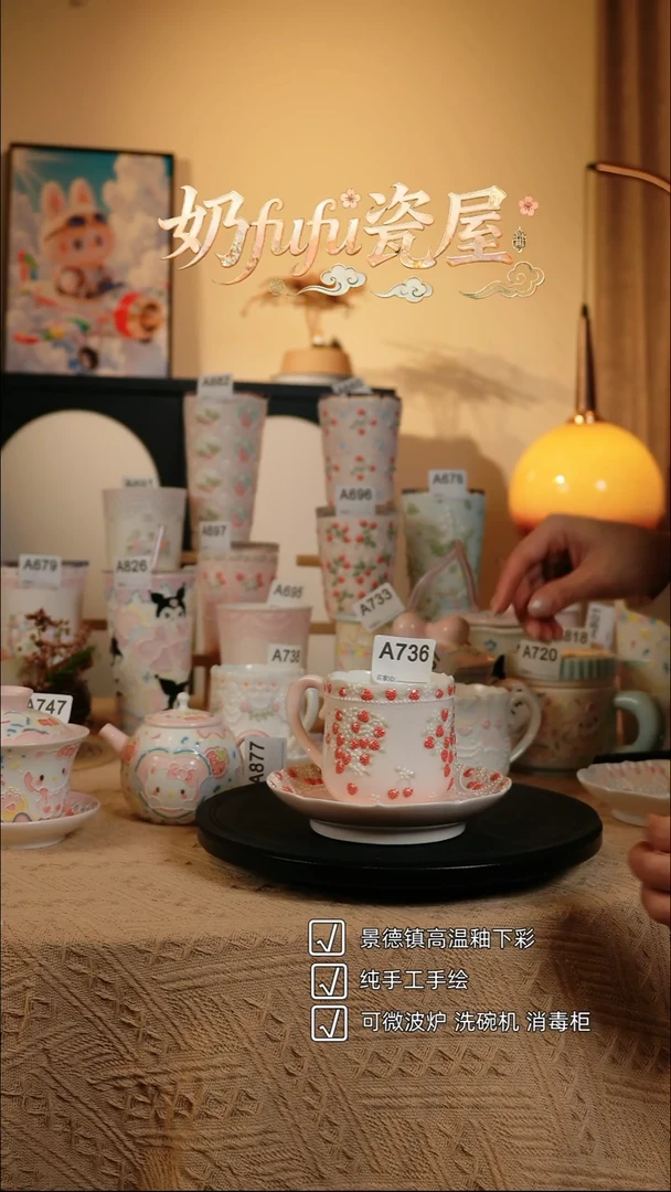 景德镇高温釉下彩立体釉创意瓷