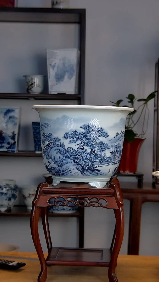 景德镇陶瓷手工花盆