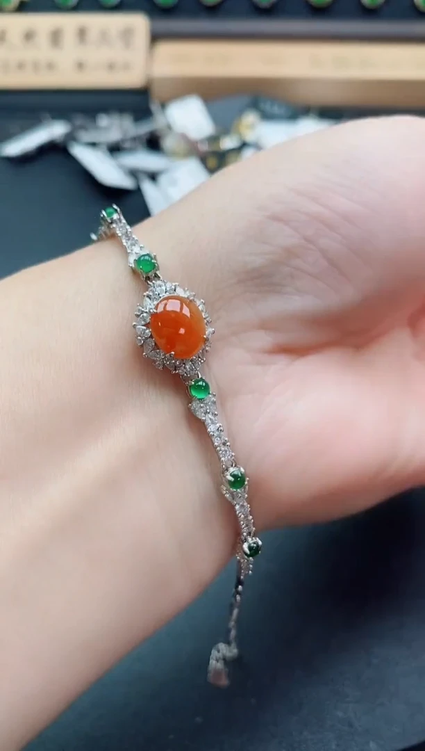 银S925镶嵌戒指翡翠1