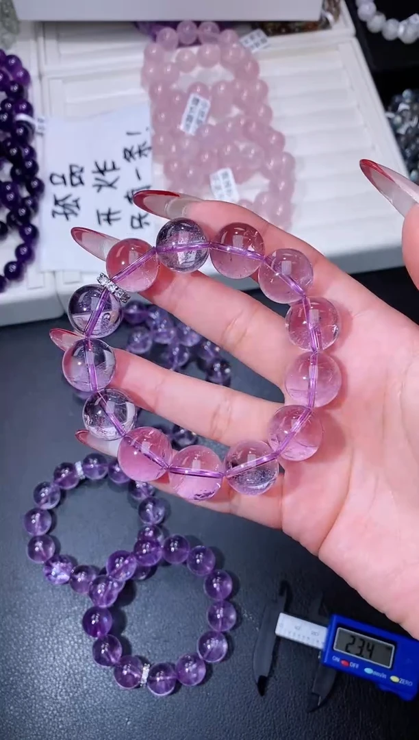 【闪购商品】水晶手链合金214.36玻利维亚紫水晶 多样性发其一