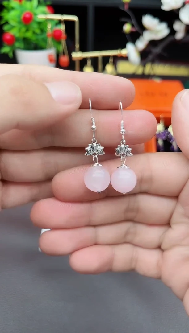 水晶耳饰银S925镶嵌B0300000