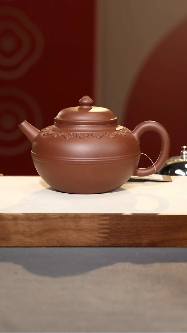 【闪购商品】紫砂茶壶云肩如意-底槽青-400cc