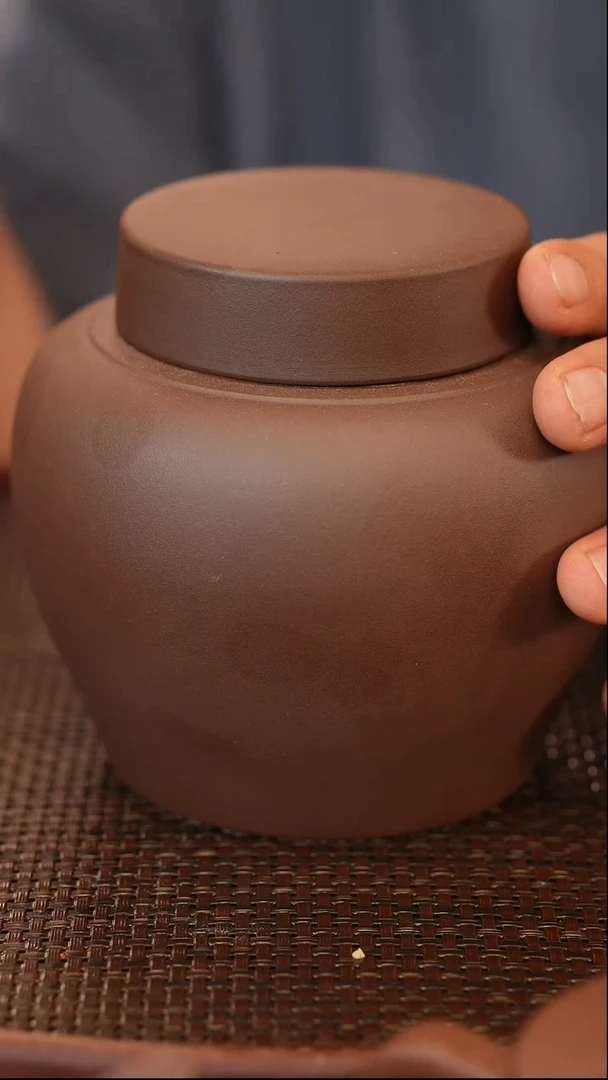 茶壶紫砂原矿手工制作茶叶罐