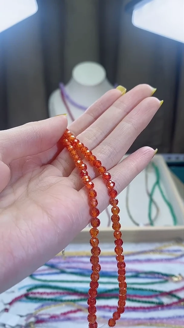 【闪购商品】石榴石（芬达石）项链14K金镶嵌诗宁甄选珠宝SYZB75
