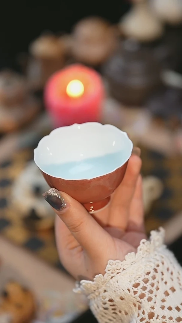 茶杯紫砂豇豆红海棠依旧杯豇豆红海棠依旧杯