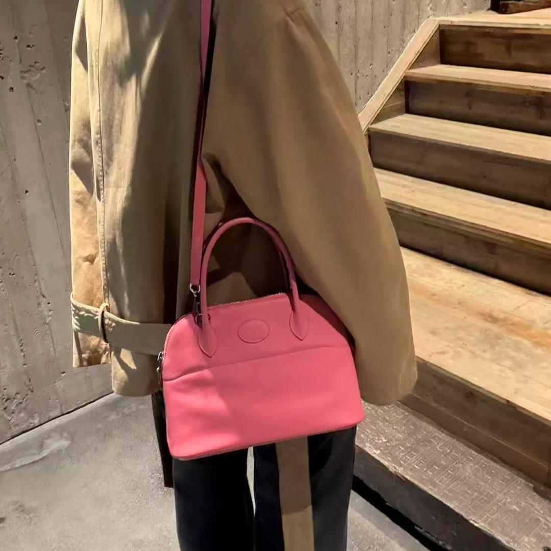 95新 Hermes/爱马仕 唇膏粉保龄球27斜挎X刻16年B5613寄卖服务