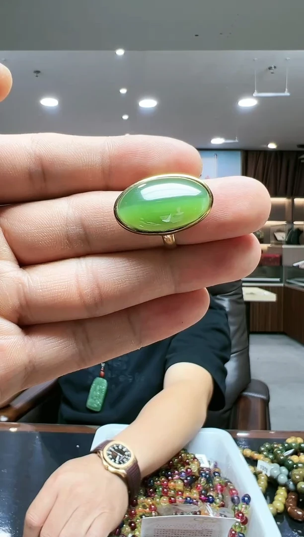 未镶嵌戒指和田玉（碧玉）多样性发货其中发一
