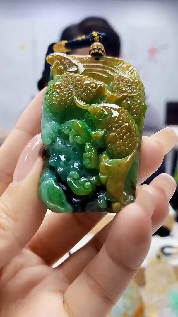 未镶嵌定制翡翠5060ty-毛货挂件6