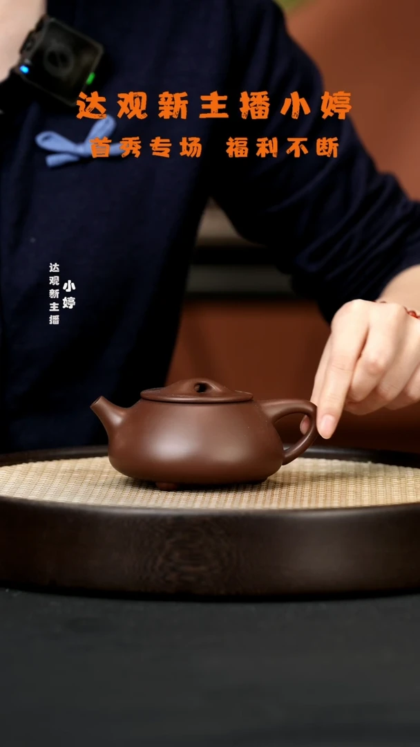 【闪购商品】紫砂茶壶婷DG149小满瓢砂之源革紫250