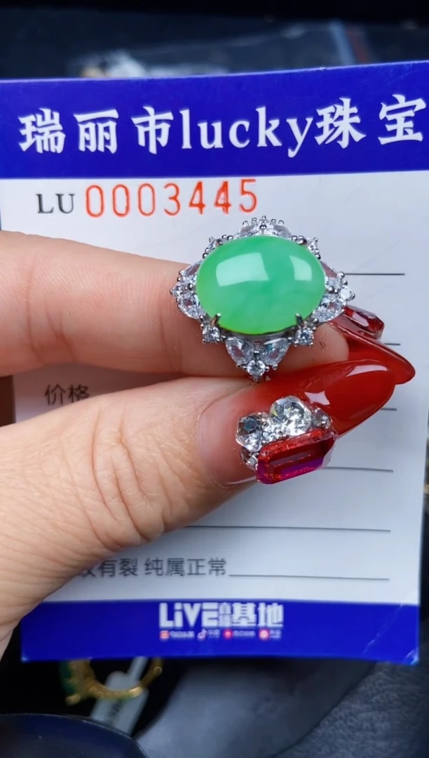 【闪购商品】翡翠颈饰银S925镶嵌3445