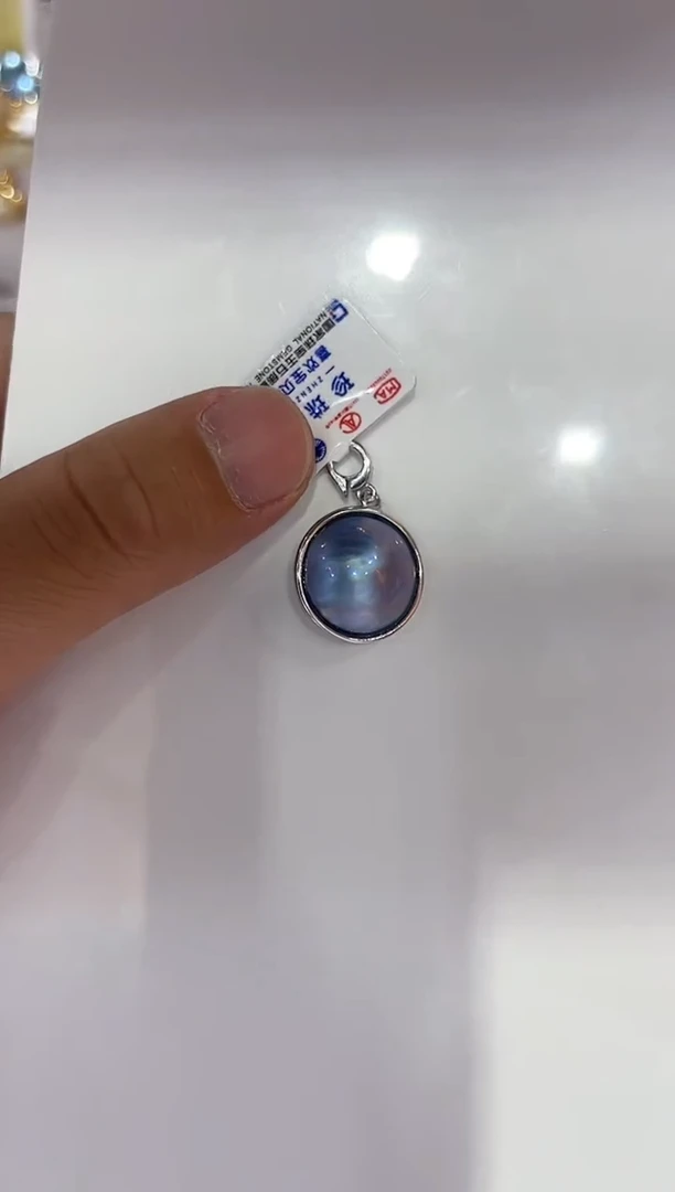银S925镶嵌拼合珍珠(马贝珠)颈饰清货