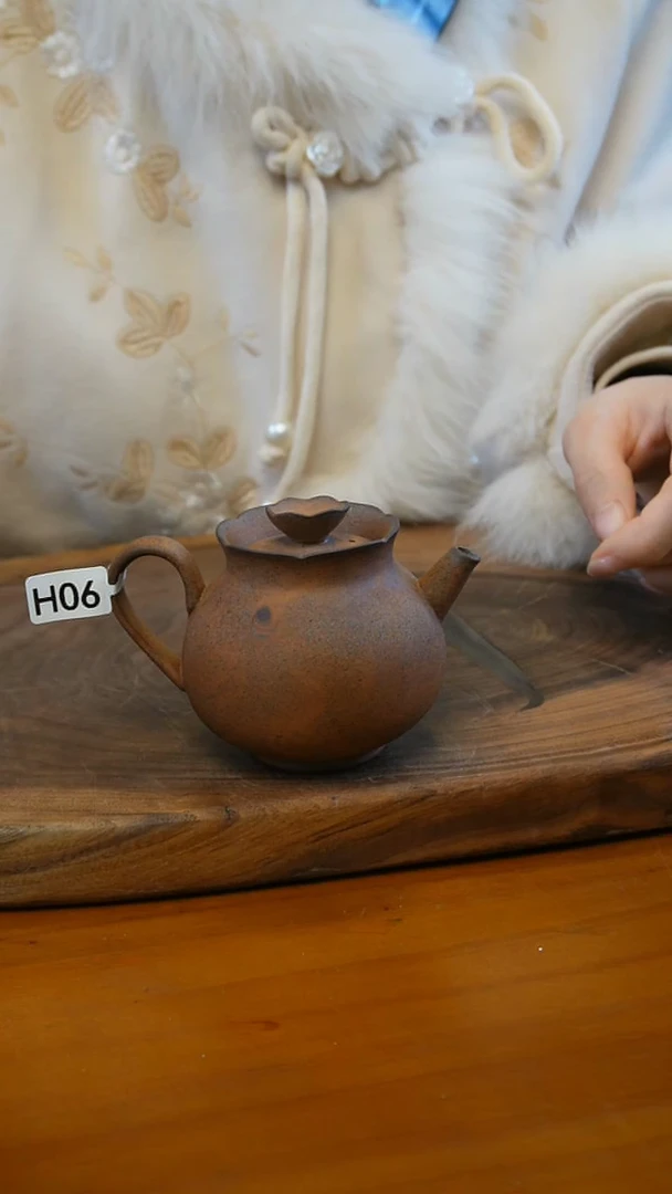 【闪购商品】H06原矿花瓶磨砂感老岩泥茶壶