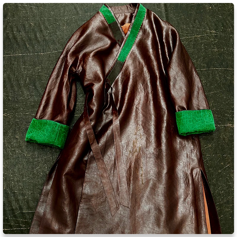 【道法自然】原创国风新中式红云纱明制长衫道系棉袍HS90316