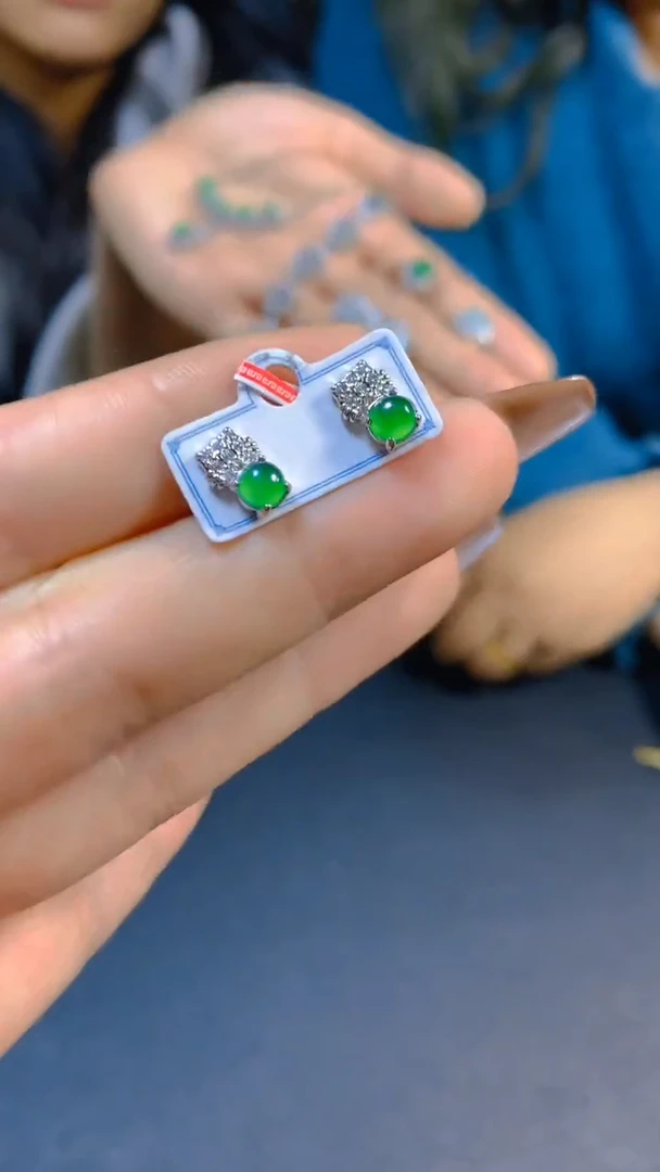 【闪购商品】翡翠耳饰未镶嵌0800073944多样性发一