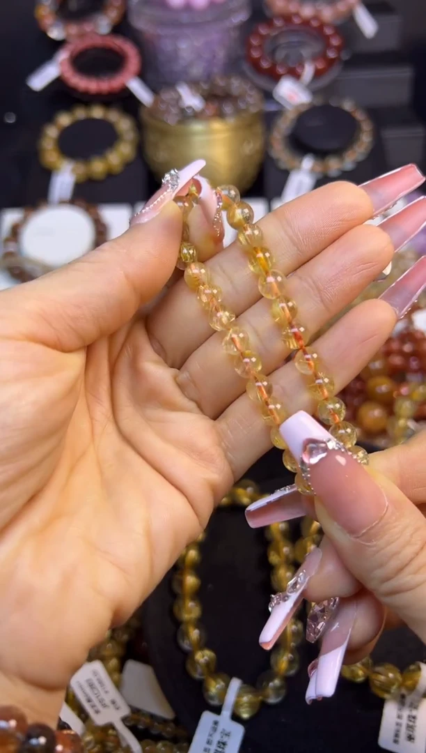 未镶嵌手串水晶金发晶6.6mm