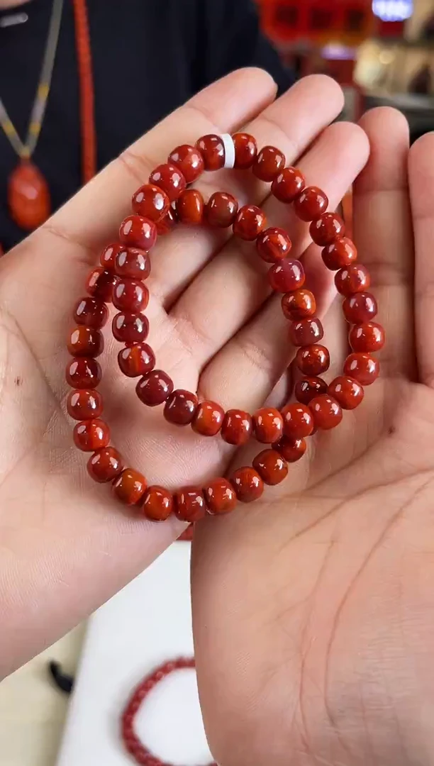 未镶嵌瓦西老型手串7mm南红玛瑙（多样式发其一）