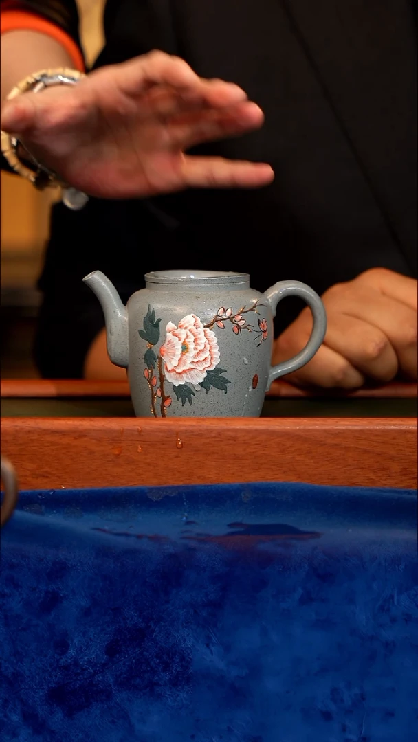 宜兴紫砂 紫砂茶壶  FY  海蓝泥碗荷