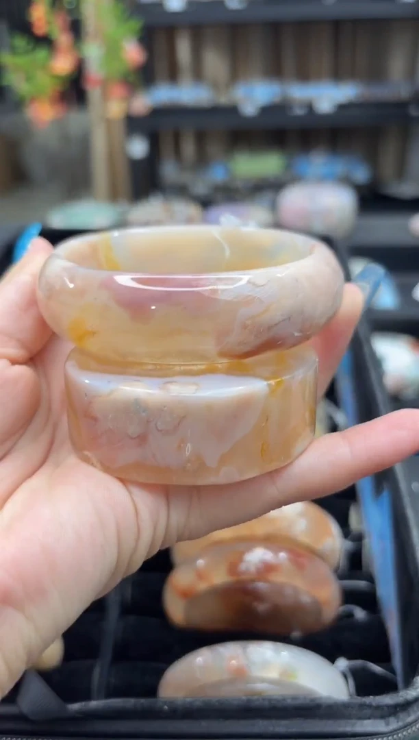 未镶嵌手镯石英质玉63(63圈赠送镯心)花心