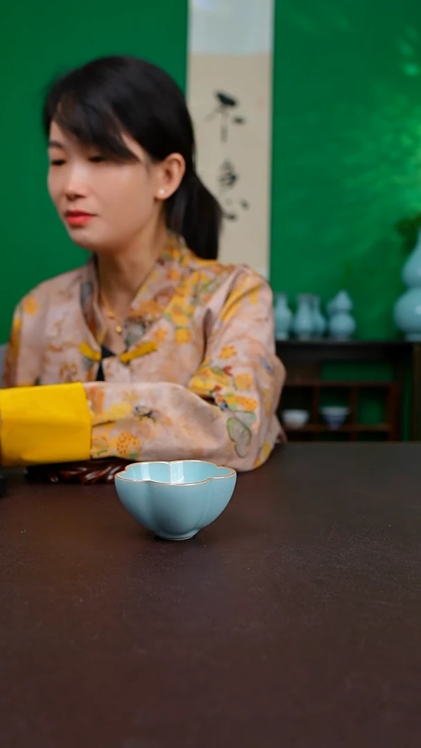 纳*天青大梅花杯不完美 四只 简装