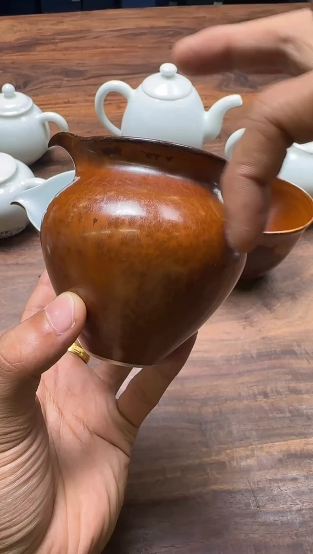 M*Z荣器 木首釉 将军公道杯