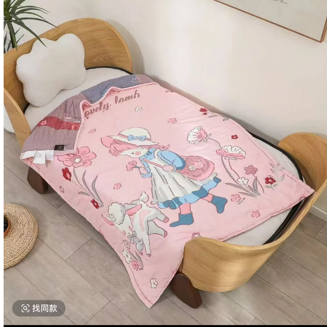 【牧羊女】150*200cm A类全棉纱布牛奶泡芙被