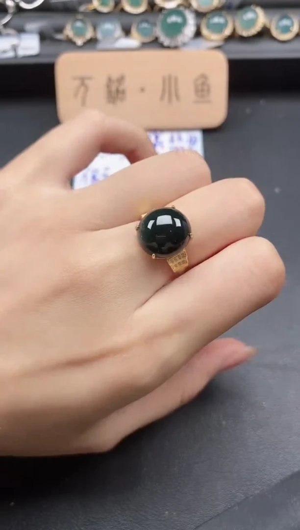 翡翠戒指银S925镶嵌51151