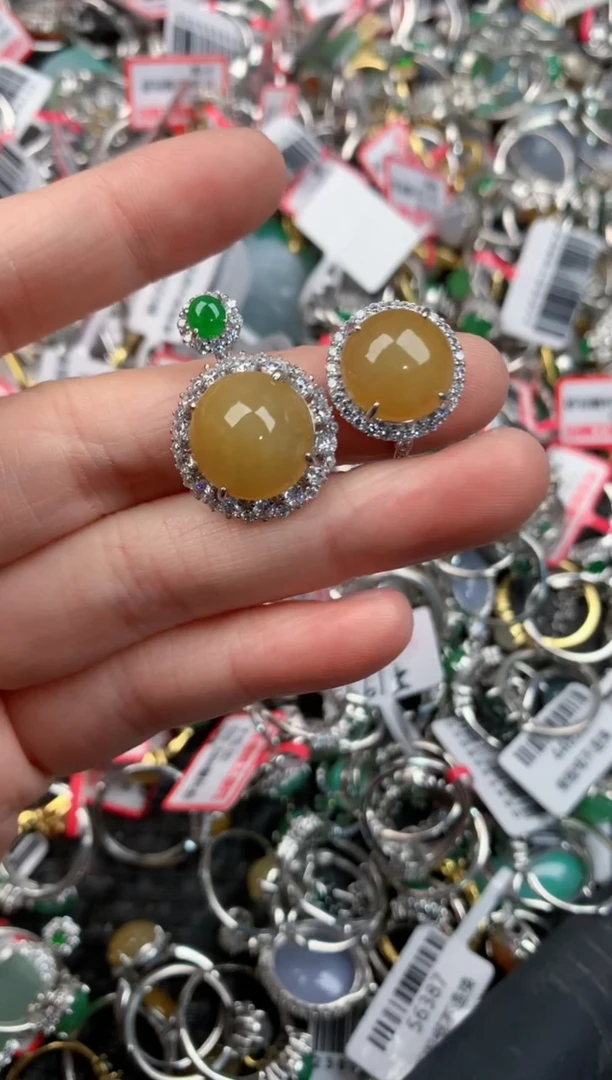 银S925镶嵌戒指翡翠11                 2