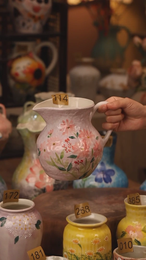 陶瓷114景德镇设计师手作花器摆件侘寂风