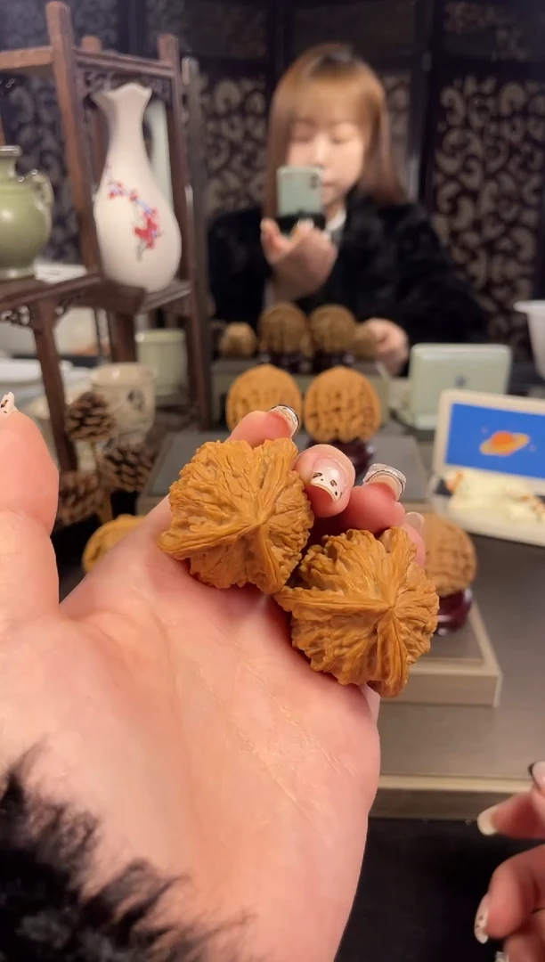 【闪购商品】文玩核桃把件盘山三棱38尺-13