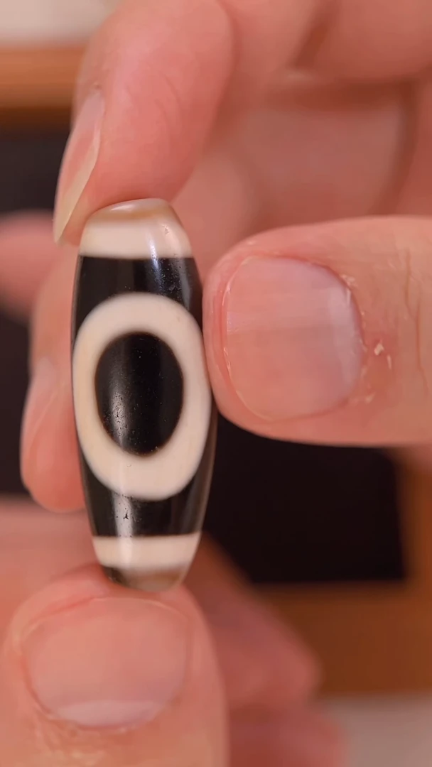 未镶嵌颈饰玛瑙/玉髓行运朱砂全手一眼天地36.6*13.2