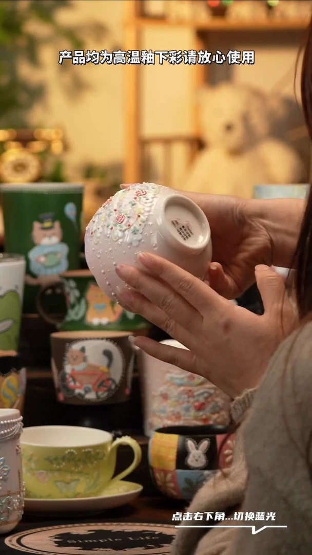 瓷片T090景德镇原创手工陶瓷