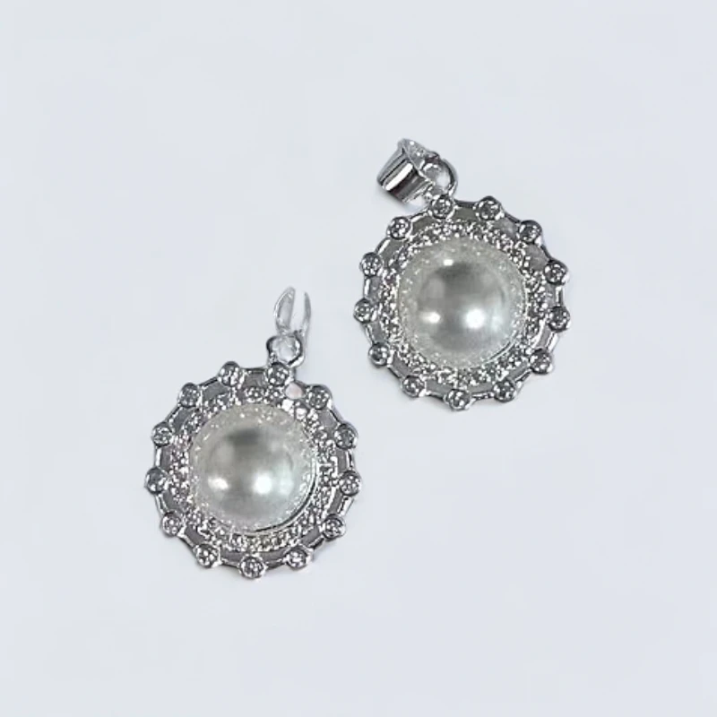 吊坠足银仿珍珠 FUYU  F189  足银制品时尚潮流足银太阳花吊坠