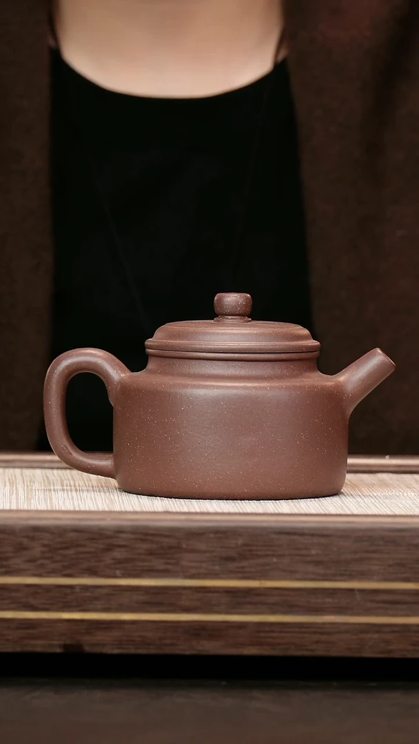 茶壶紫砂天青泥暗肝色 德钟