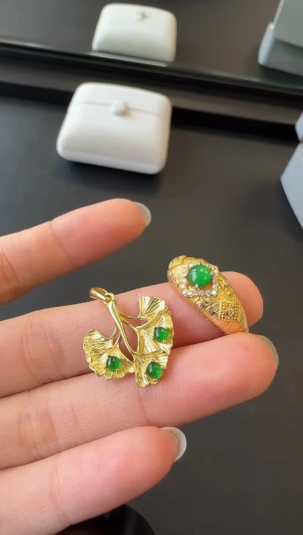 【闪购商品】翡翠吊坠(不含链)银S925镶嵌套装