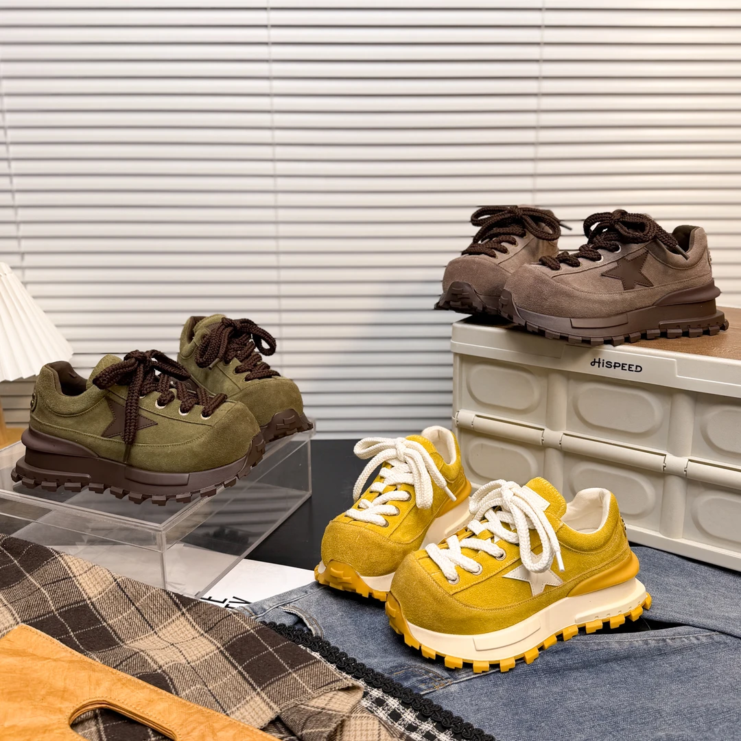 【五】【加绒/单里】2025年星星阿甘鞋显小系带休闲运动百搭时尚女鞋