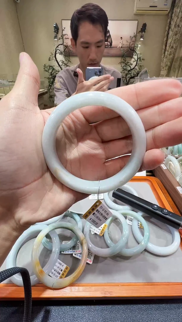 未镶嵌手镯翡翠-纯天然缅甸A货翡翠手镯-58-59mm-9086号