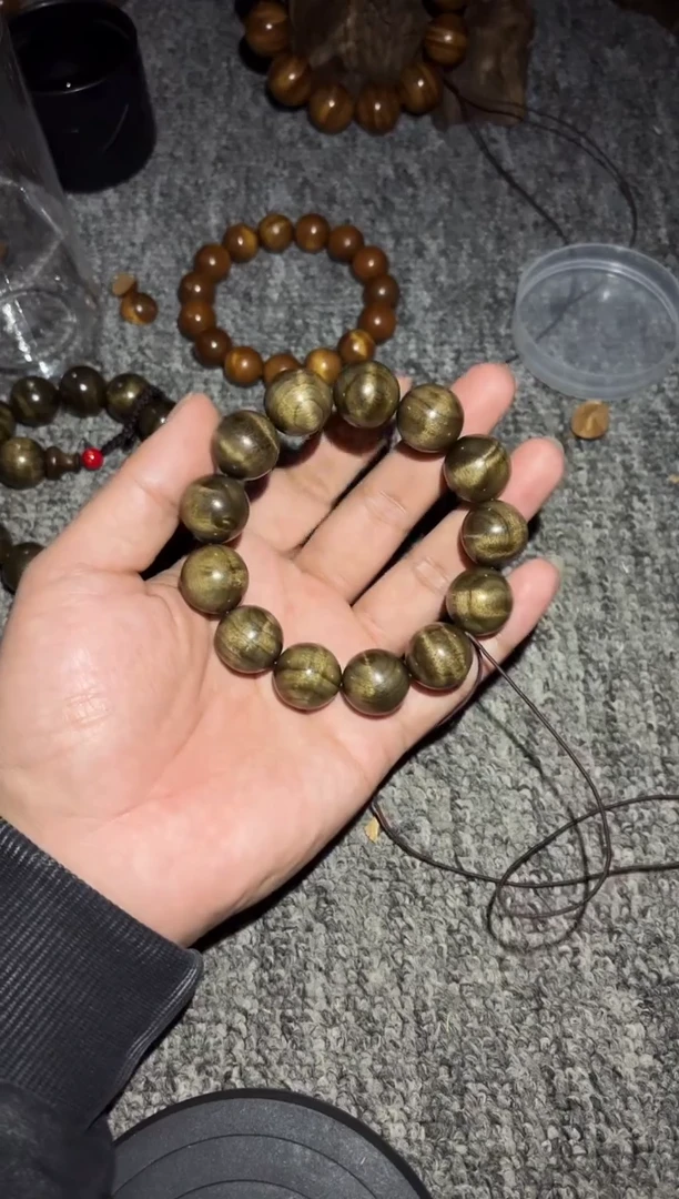 金丝楠手串/手链阴沉金丝楠1.8单圈135