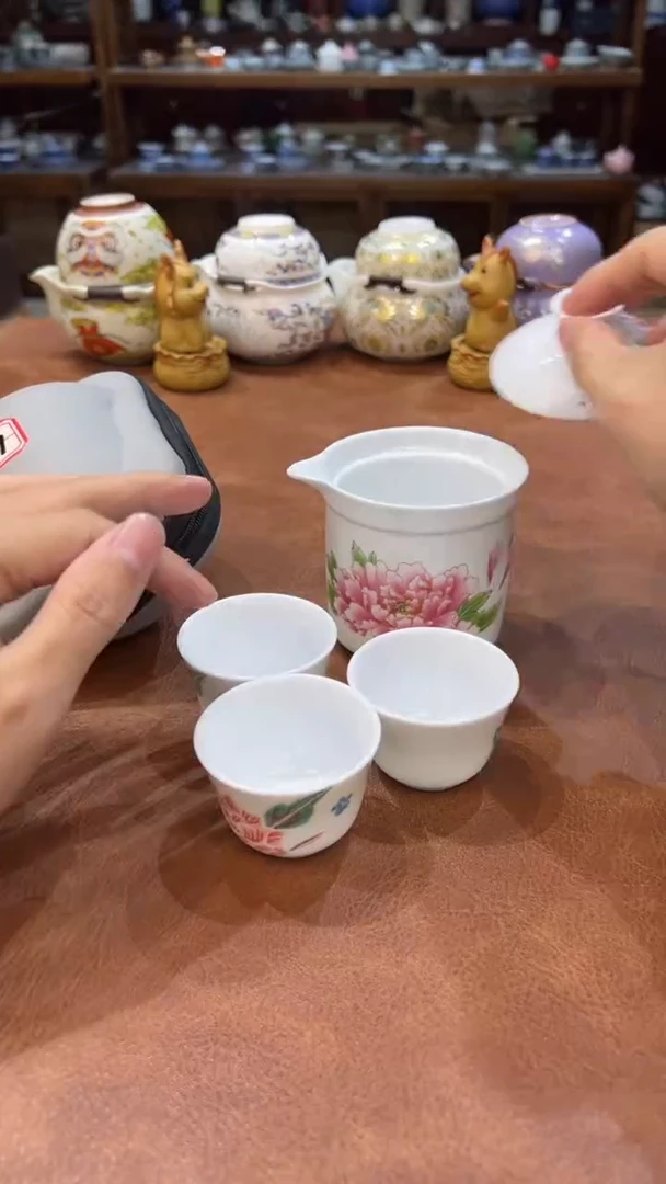 真的很便宜会开片的旅行茶具