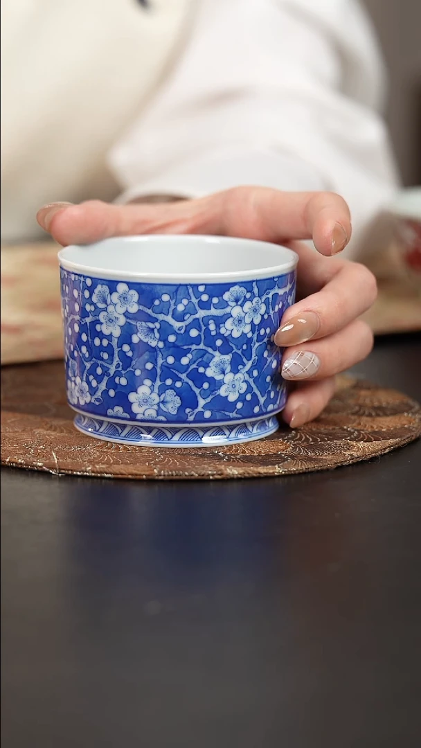 【闪购商品】杯看山柴窑青花冰梅