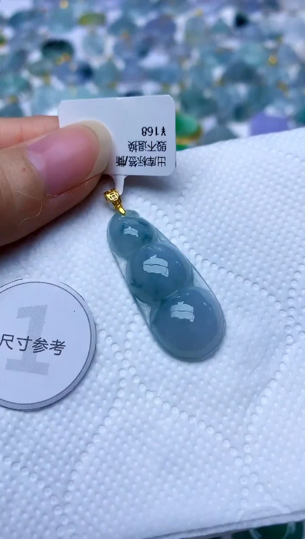 颈饰银S925镶嵌翡翠天然A货翡翠