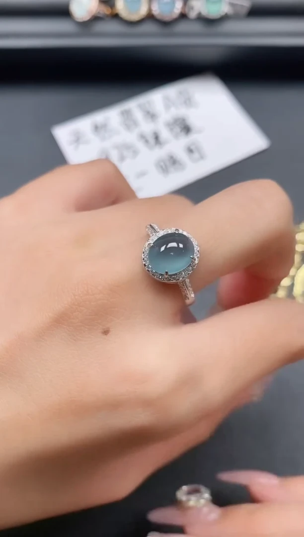银S925镶嵌戒指翡翠1111